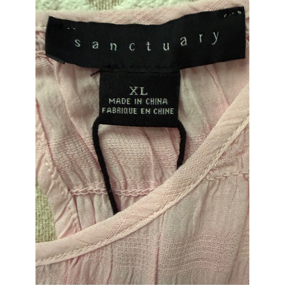 NWT Sanctuary Pink Smocked Stay Together Long Sleeve Top XL Barbiecore Fairy - Picture 7 of 9